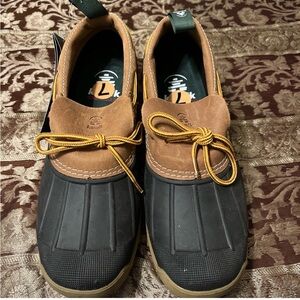 Kamik Men's Black and Tan Rain Boots